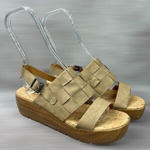 Korks By Kork-Ease Fraya Platform Woven Sandal In Women’s Natural Brown